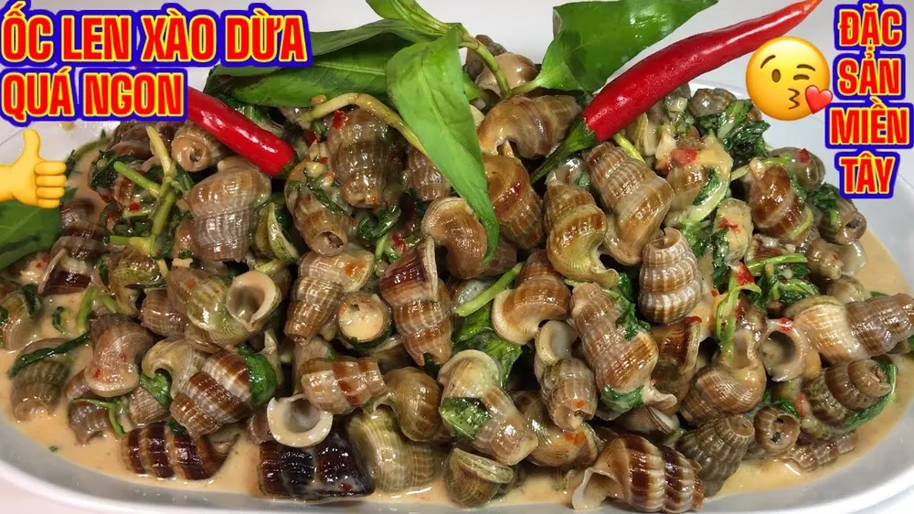 ốc len xào dừa