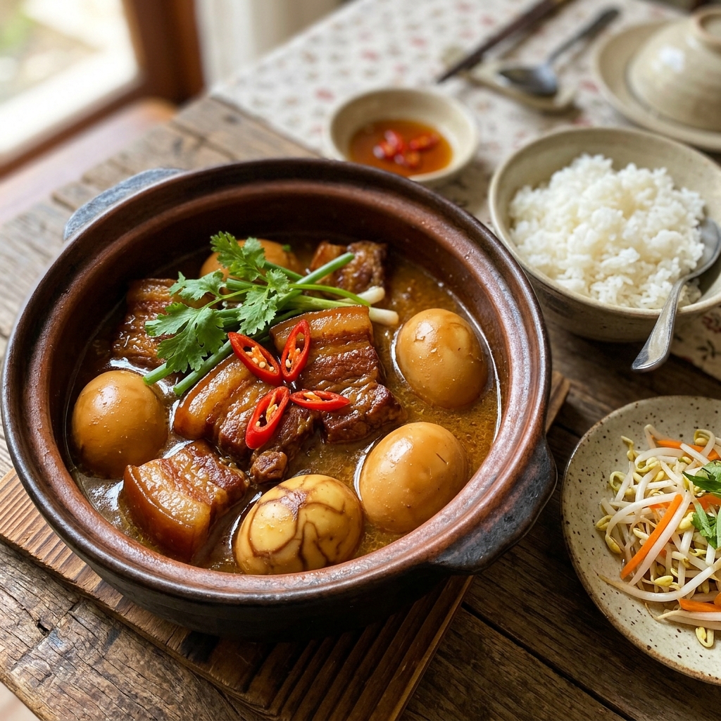 Cách nấu thịt kho hột vịt miền Nam